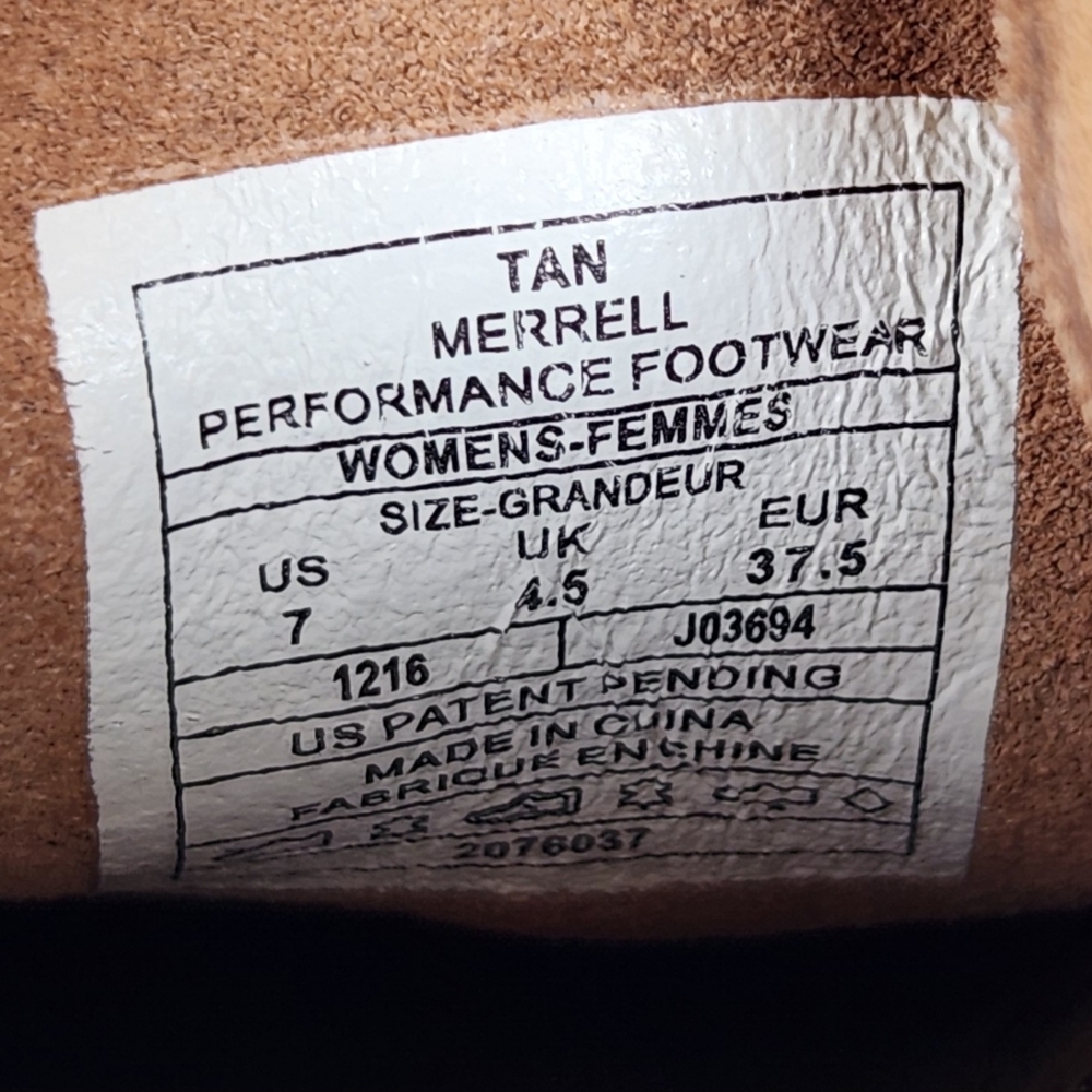 Merrell "Around Town Lace Air" Lace-Up Comfort Cork Shoes Tan | Women’s Size 7 - Picture 10 of 13
